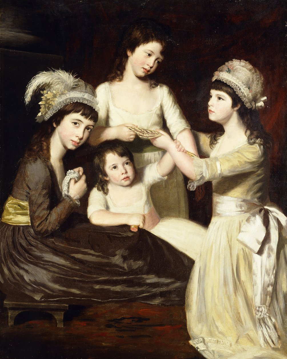 Mary, Charlotte, Caroline és Eliza csoportportréja, Christopher és Anne Gullett lányai, alkotó: John Opie