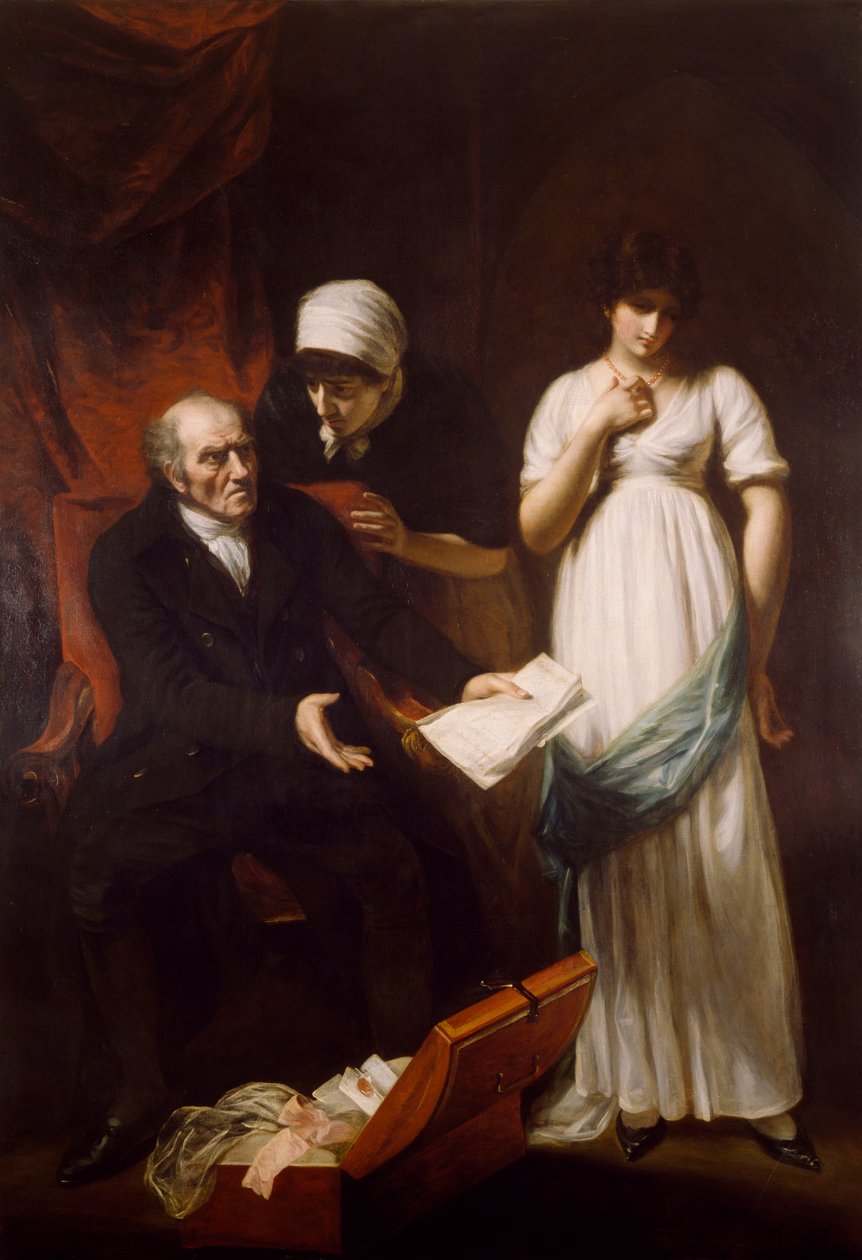 A dühös apa vagy A titkos levelezés felfedezése, 1802 alkotó: John Opie