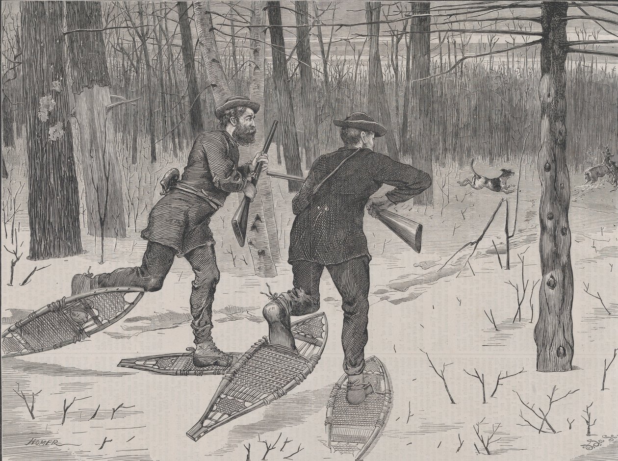 Szarvaslesés az Adirondacks-ben télen Minden szombaton, 1. évf. II, New Serie..., 1871. január 21. alkotó: John Parker Davis
