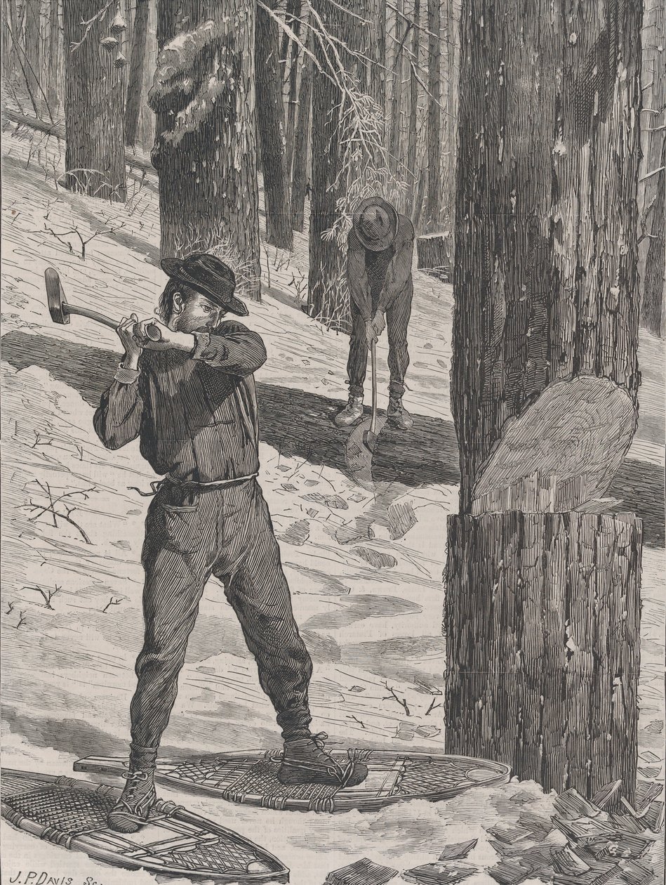 Fakitermelés télen Minden szombaton, 1. évf. II, Új sorozat, 1871. január 28. alkotó: John Parker Davis