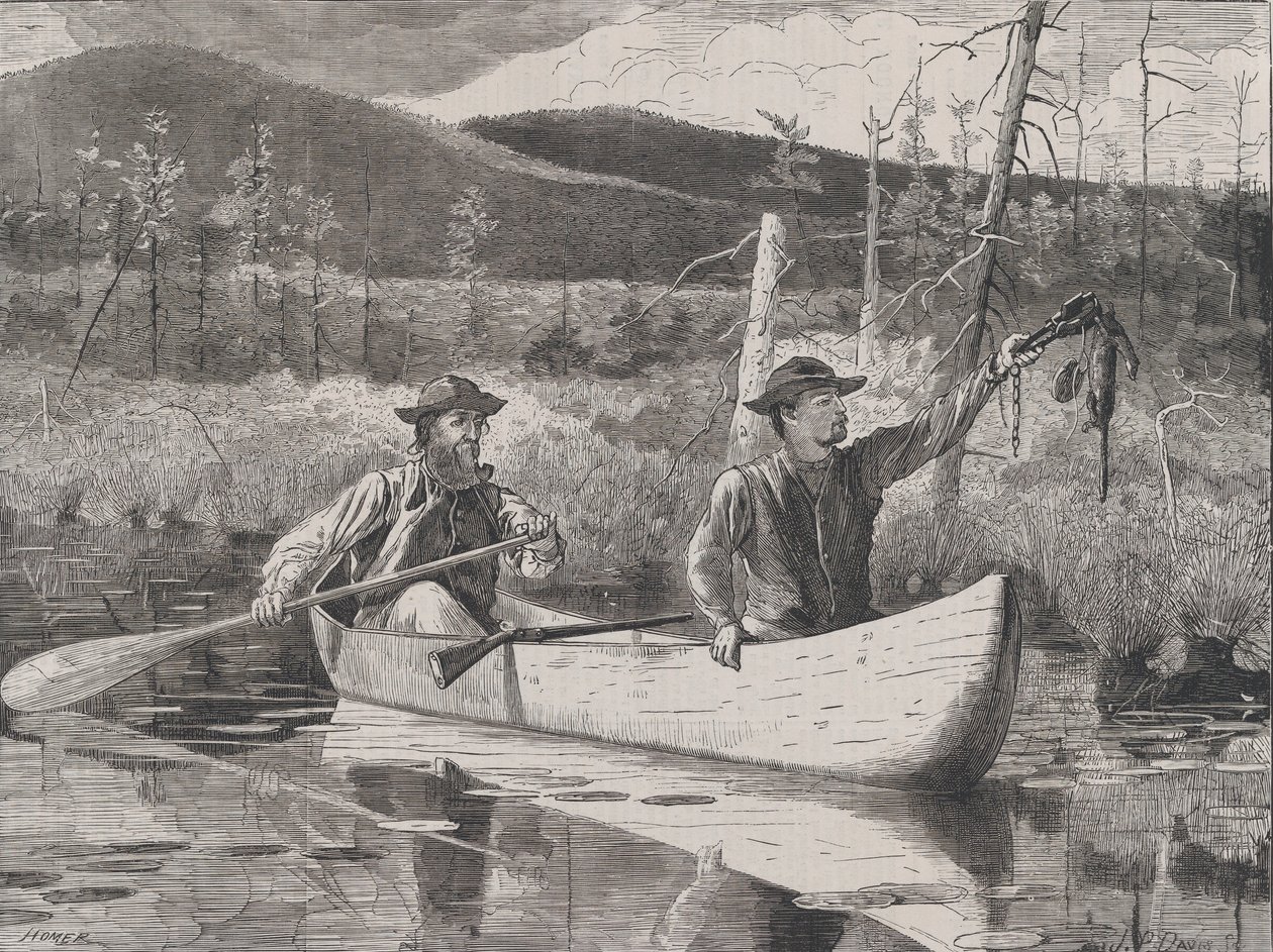 Trapping in the Adirondacks Minden szombaton, Vol. I, Új sorozat, 1870. október 24. alkotó: John Parker Davis