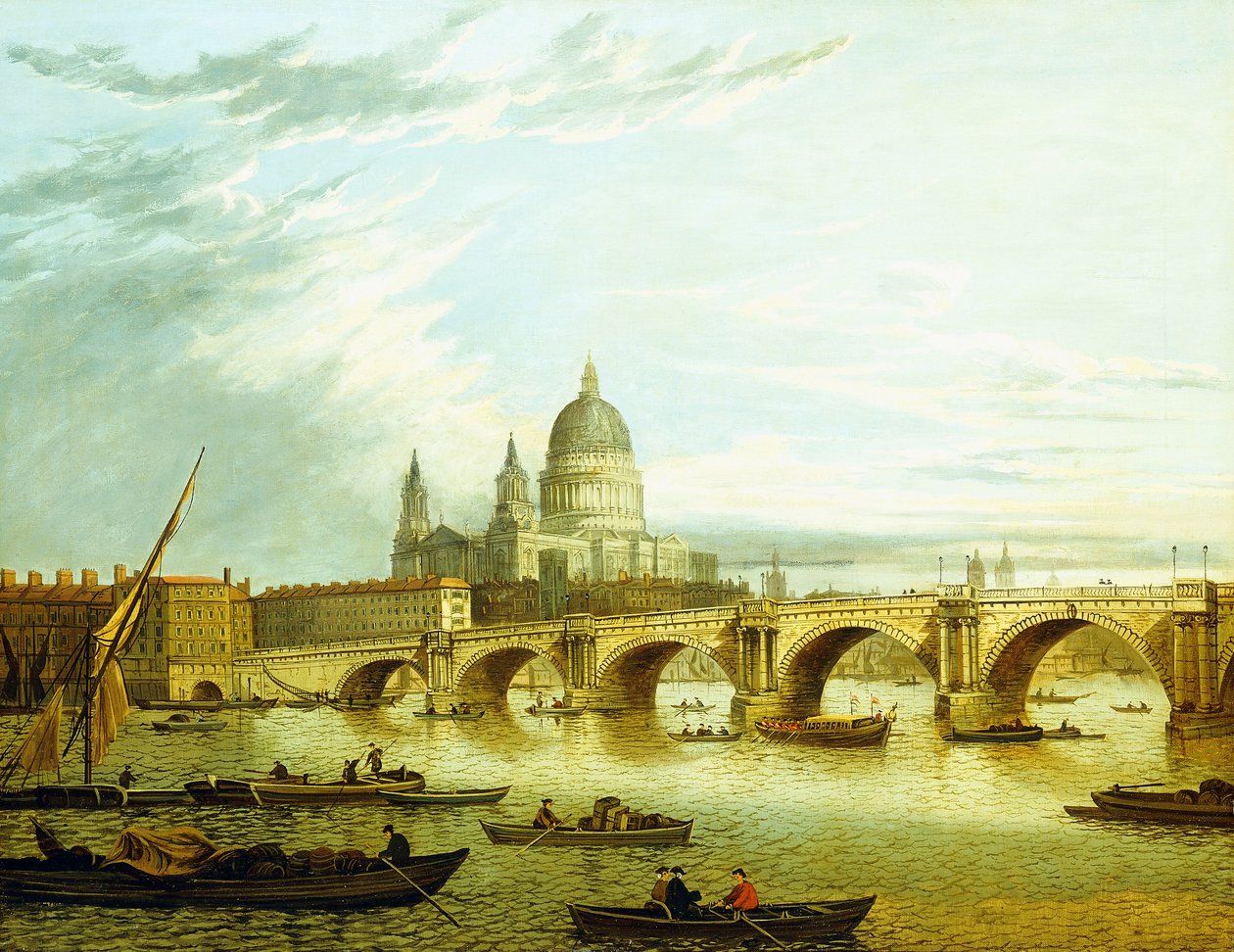 Kilátás a Blackfriars hídra Szent Pállal, alkotó: John Paul