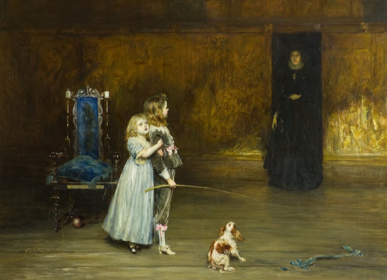Jelenet Walter Scott „A csúcs gyöngye” című regényéből alkotó: John Pettie