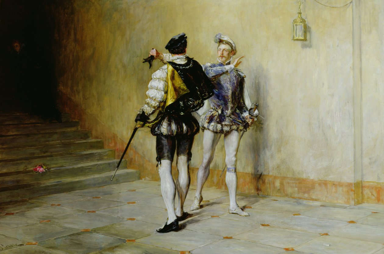 A veszekedés kezdete (olaj, vászon) alkotó: John Pettie