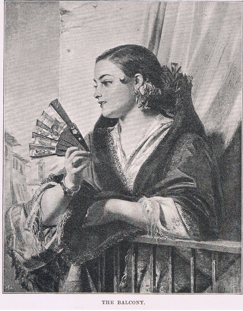Az erkély, a The Magazine of Art 1893-tól, Cassell and Company alkotó: John Phillip