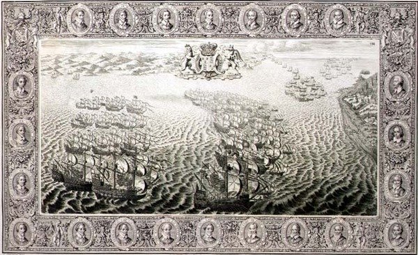 Armada (metszet egy kárpitból) alkotó: John Pine