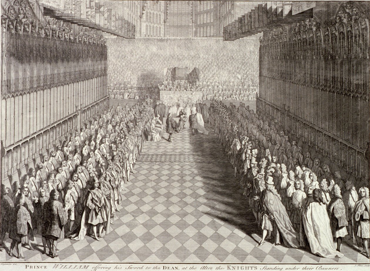 III. Vilmos megkoronázása a londoni Westminster Abbeyben, 1689, 1689 alkotó: John Pine