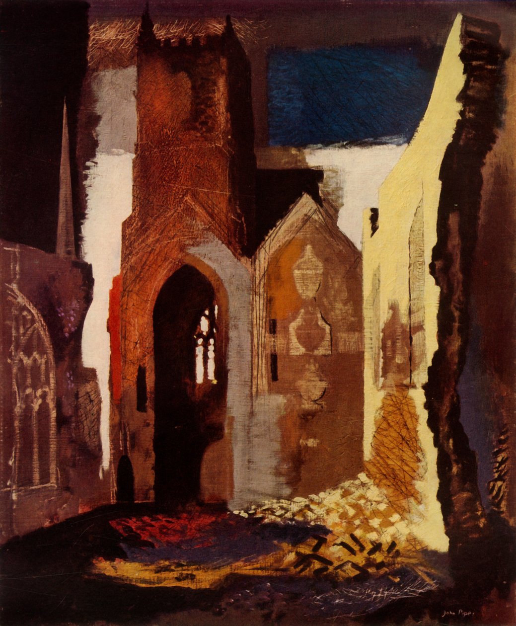 "John Piper romjai a dekoratív egyensúlyt harmonizáló", 1949. alkotó: John Piper