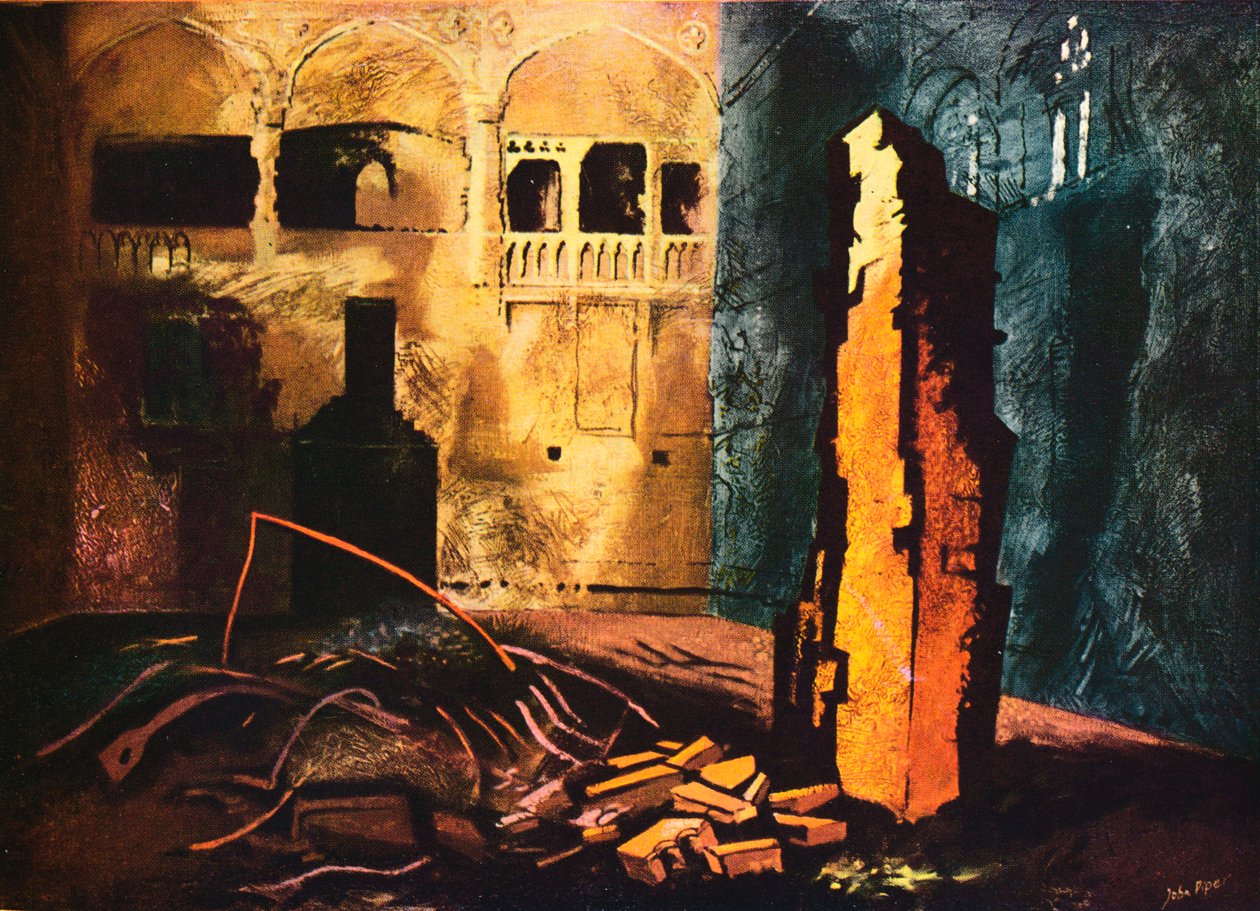 „Tanácsi Kamara, Alsóház”, 1941 alkotó: John Piper