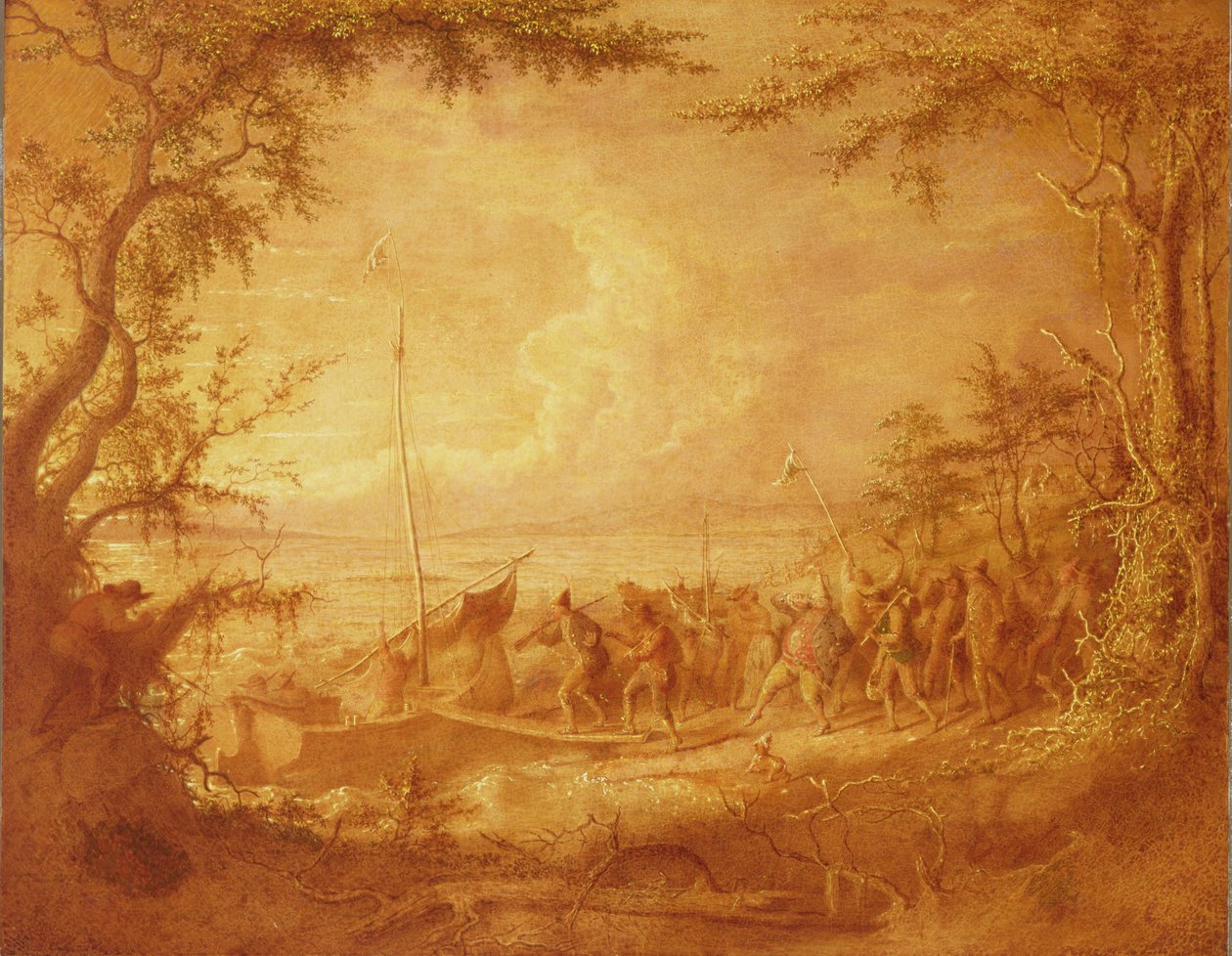 Beszállás Communipawból, 1861 alkotó: John Quidor