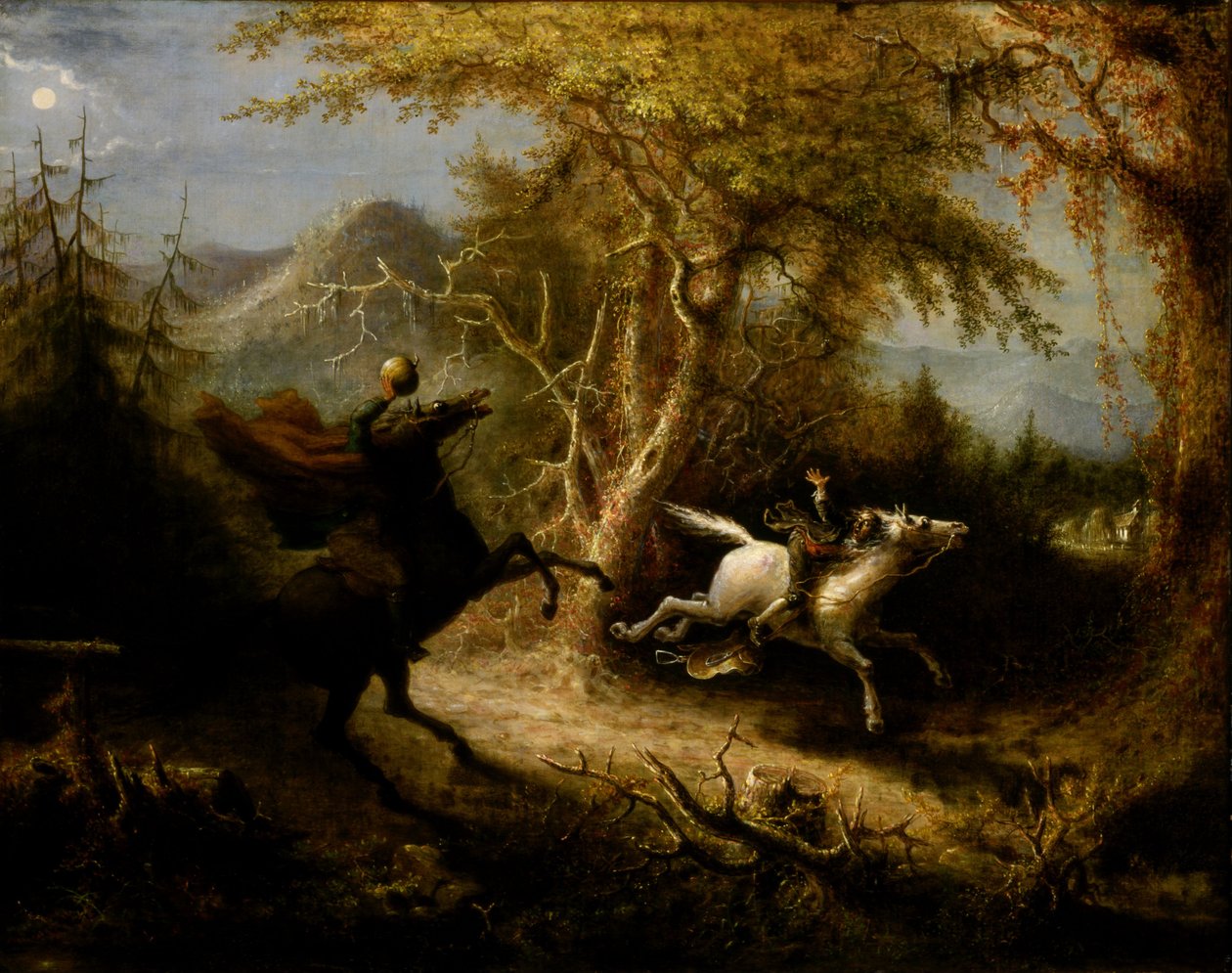 A fejetlen lovas üldözi Ichabod Crane-t alkotó: John Quidor