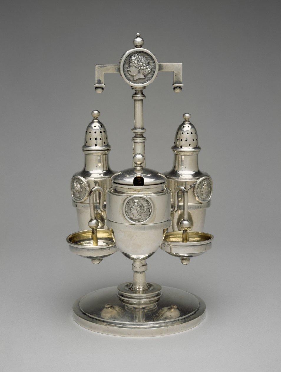 Görgőkészlet, c. 1862-1871 (ezüst aranyozott ezüsttel) alkotó: John R. (attr.to) Wendt