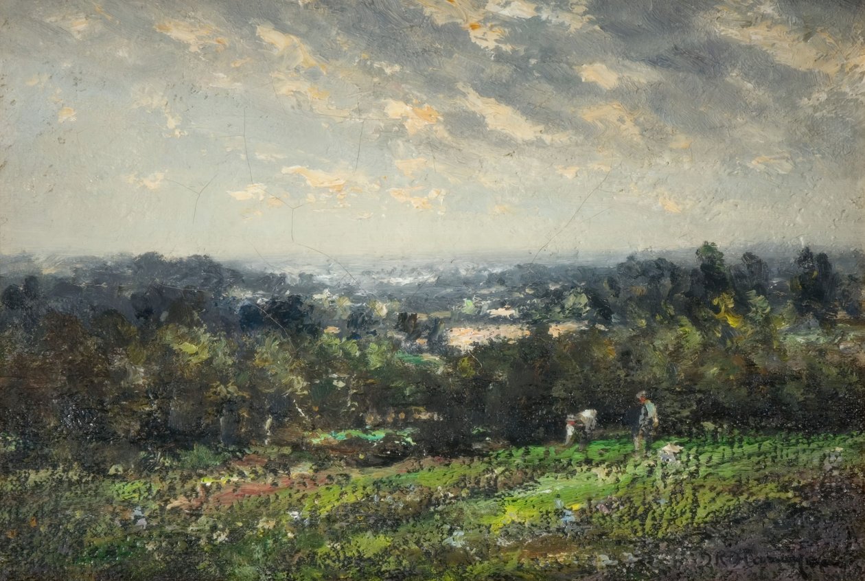 Táj távoli kilátással, 1930. alkotó: John Rabone Harvey