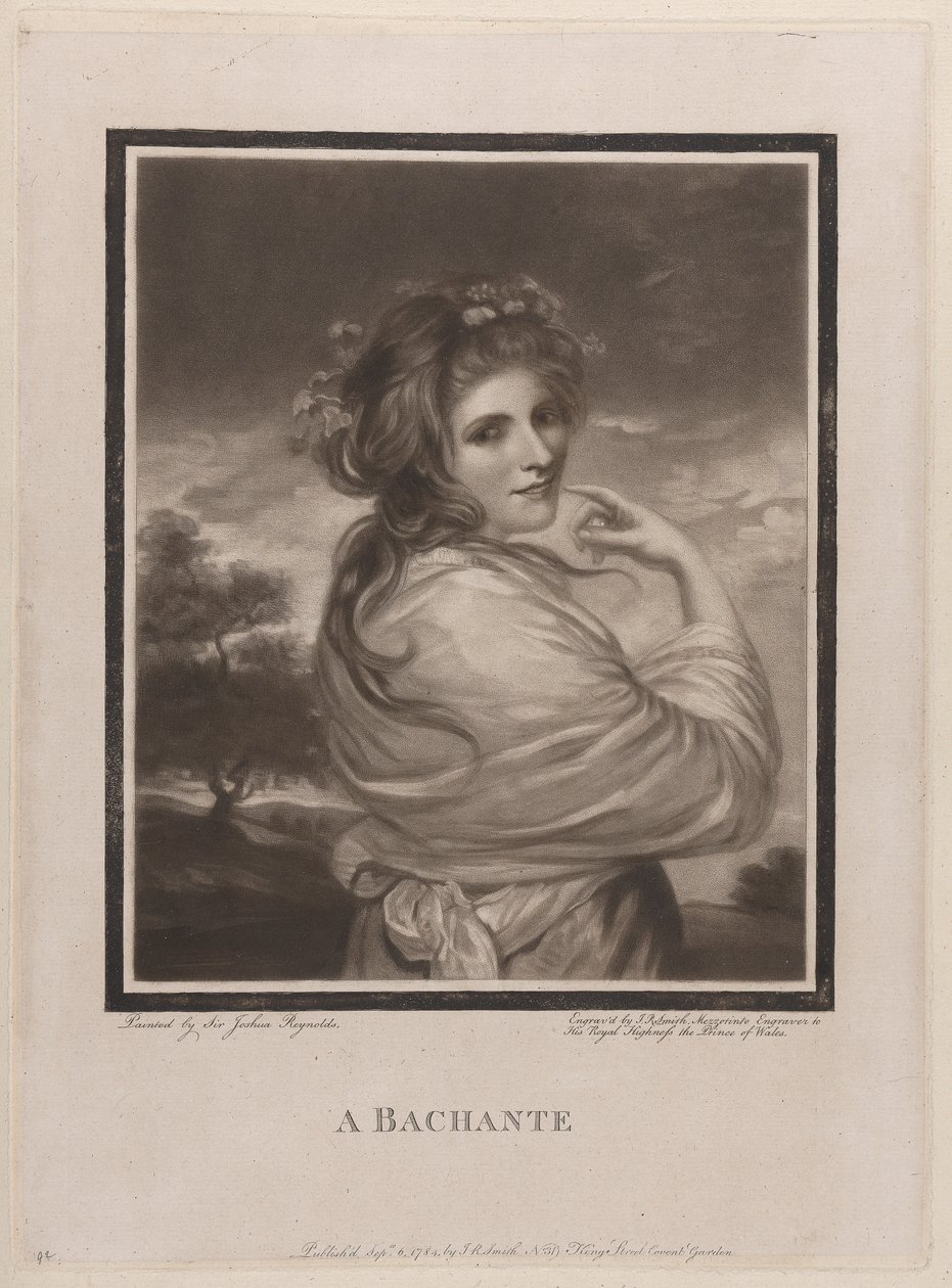 Egy Bachante (Emma Hart, később Lady Hamilton) alkotó: John Raphael Smith