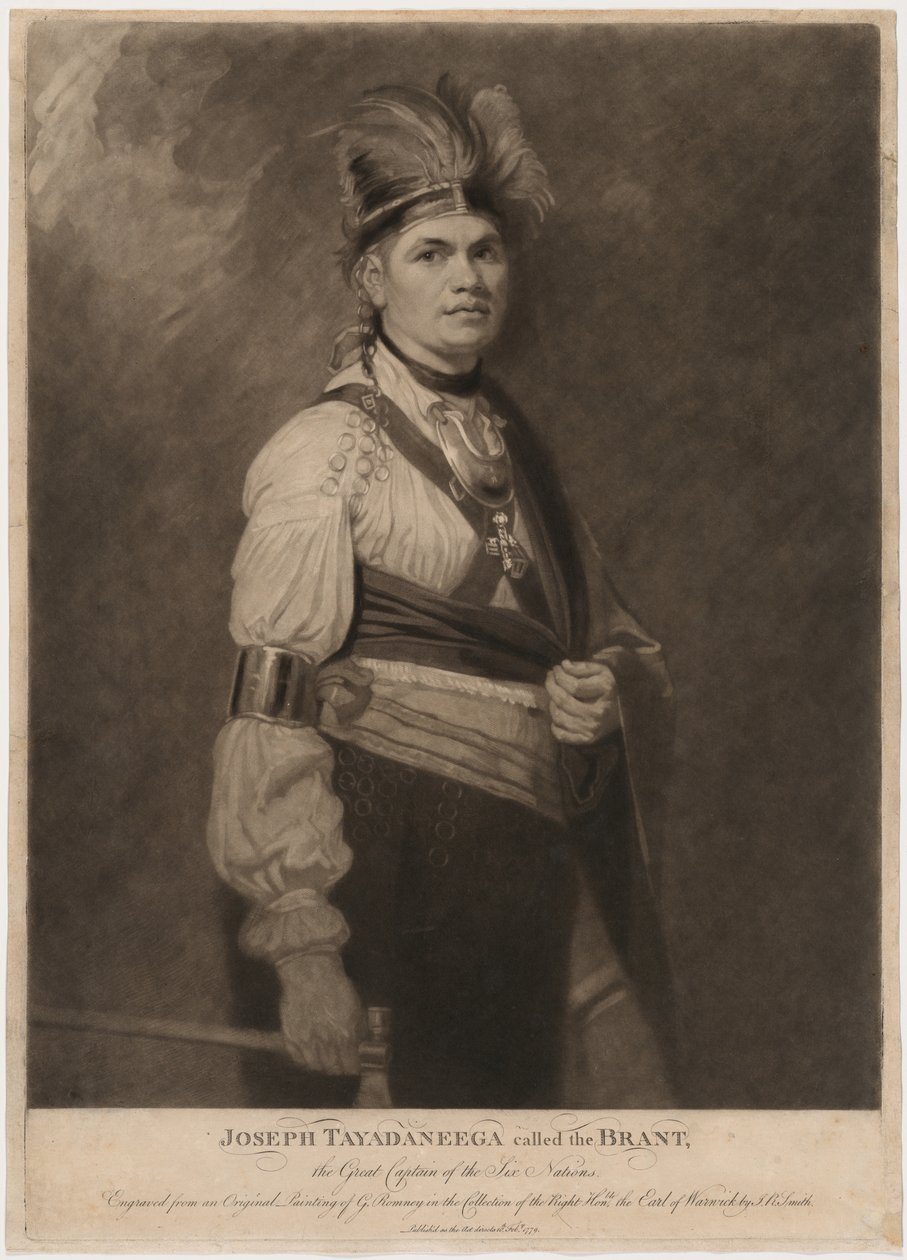 Joseph Tayadaneega, más néven Brant, a Hat Nemzet nagy kapitánya alkotó: John Raphael Smith