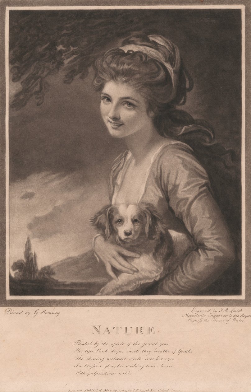 Lady Hamilton mint „Természet” alkotó: John Raphael Smith