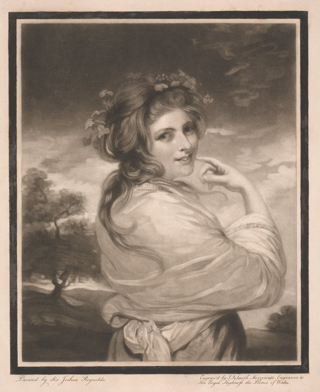 Lady Hamilton bakkhánsnőként alkotó: John Raphael Smith