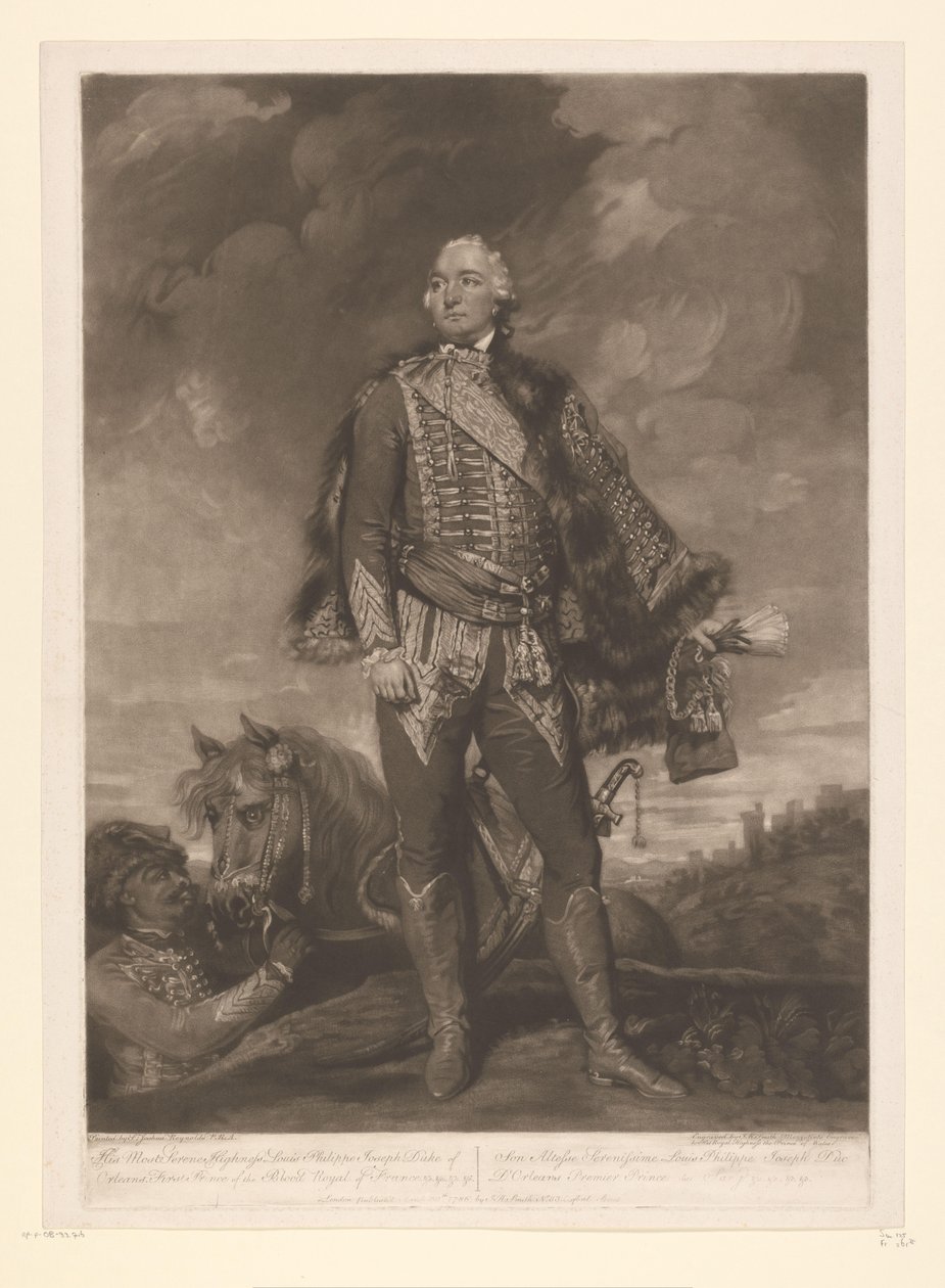Lajos Fülöp orléans-i portréja Legnyugodtabb felsége Louis Philippe Joseph Orléans-i herceg (...) (cím a tárgyon) alkotó: John Raphael Smith