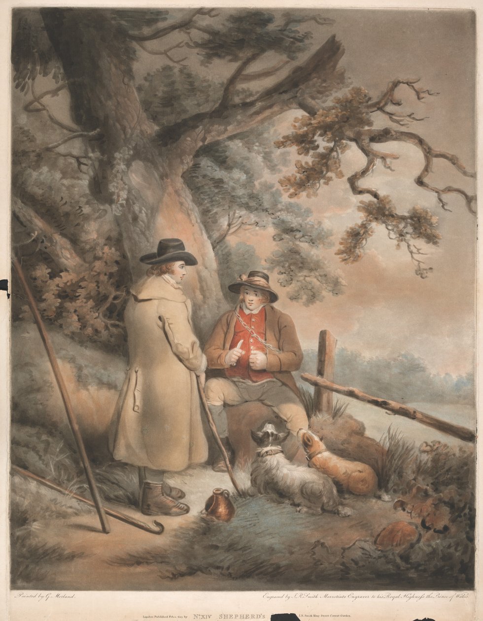 A pásztor étkezése alkotó: John Raphael Smith