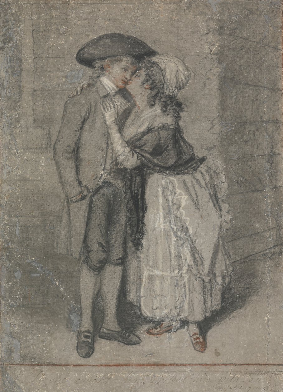 Így hát elkapta és megcsókolta (Példabeszédek, VII. fejezet, 13. vers) alkotó: John Raphael Smith