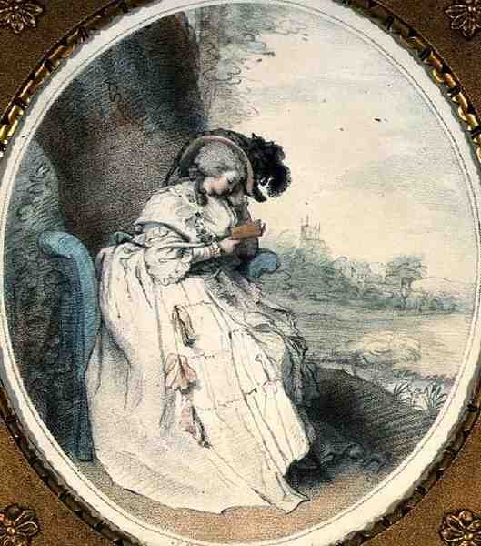 Society in Solitude, a művész metszete és kiadása. alkotó: John Raphael Smith