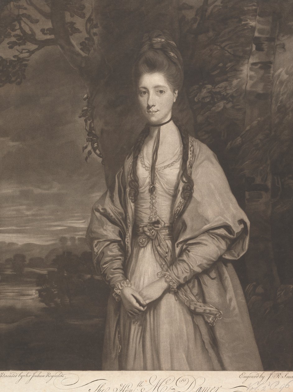 A tisztelt Mrs. Anne Seymour Damer (született Conway) alkotó: John Raphael Smith