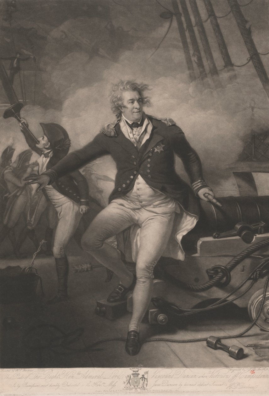 A tisztelt admirális, Duncan vikomt, amikor győzött Camperdownból alkotó: John Raphael Smith