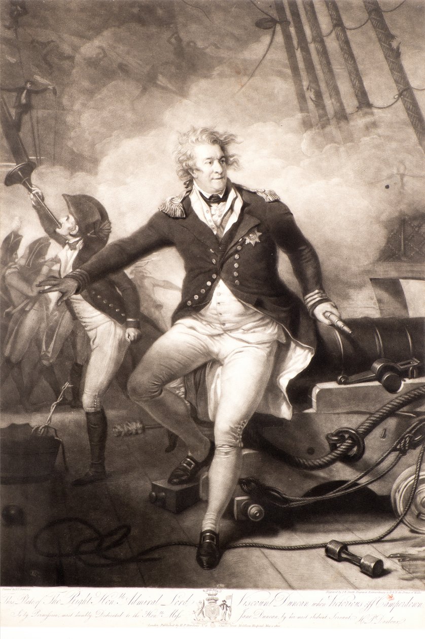 Duncan Victorious vikomt a Camperdownnál alkotó: John Raphael Smith