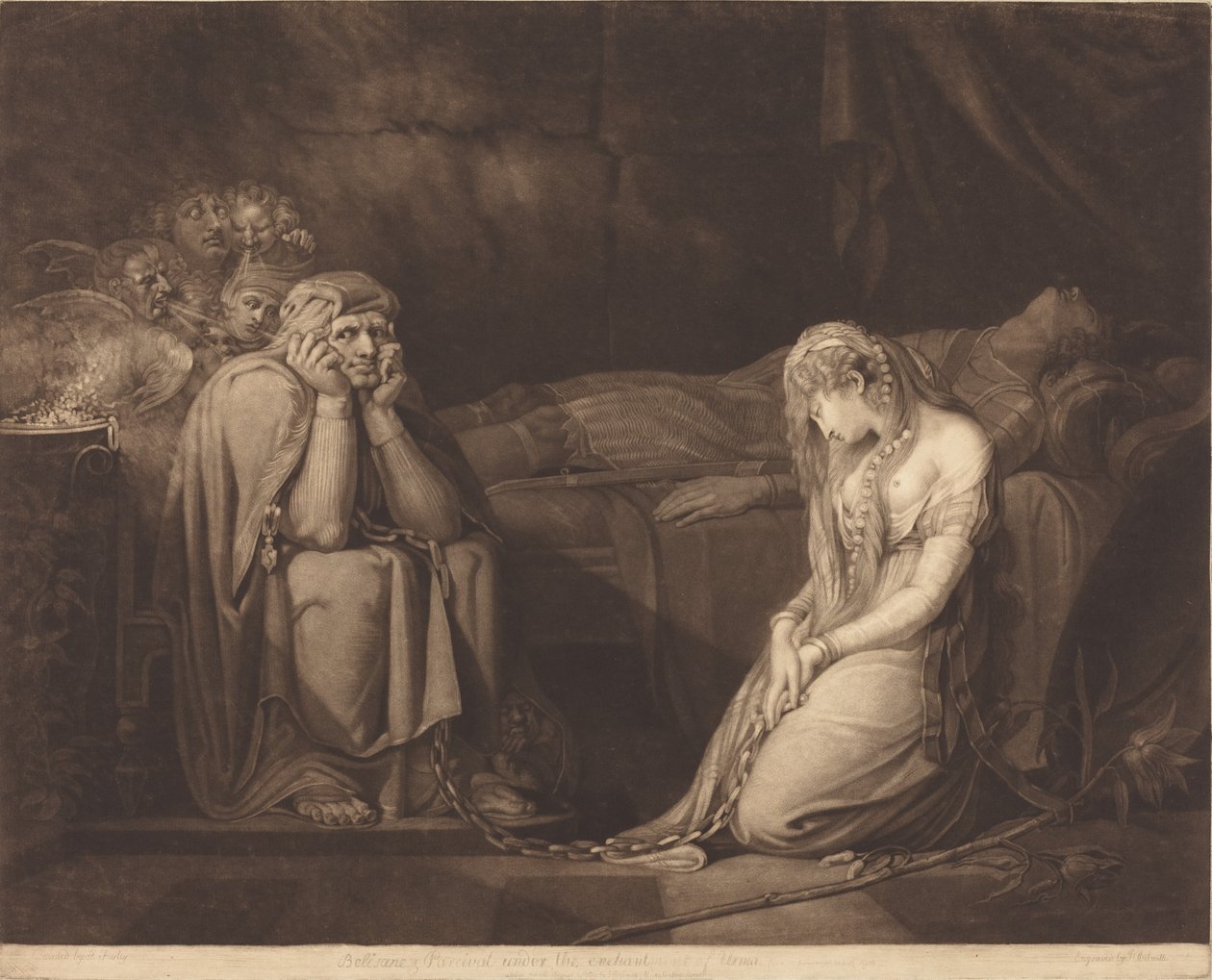 Belisane és Parcival Urma varázsa alatt alkotó: John Raphael Smith after Henry Fuseli
