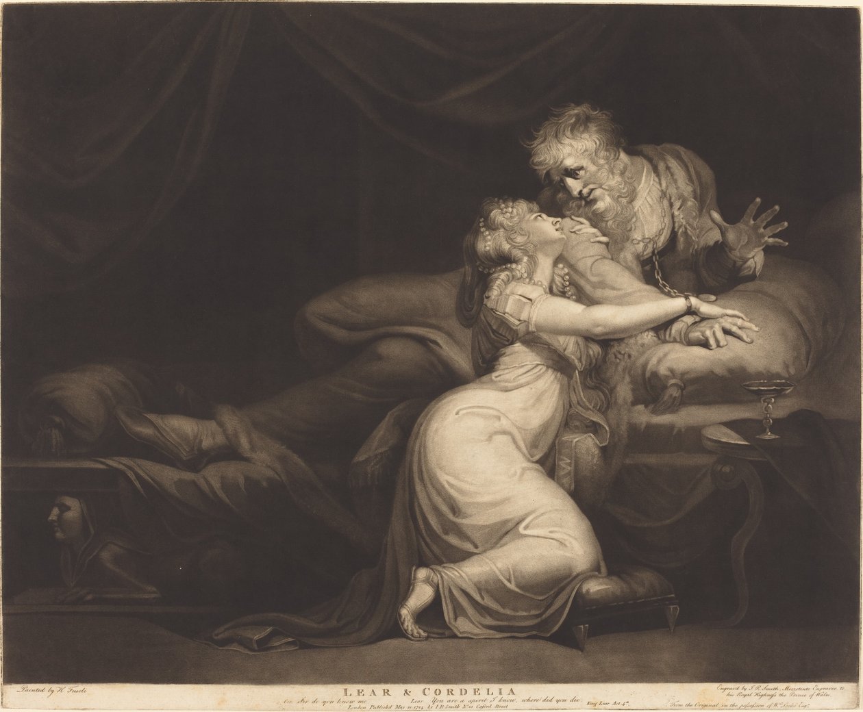 Lear és Cordelia alkotó: John Raphael Smith after Henry Fuseli