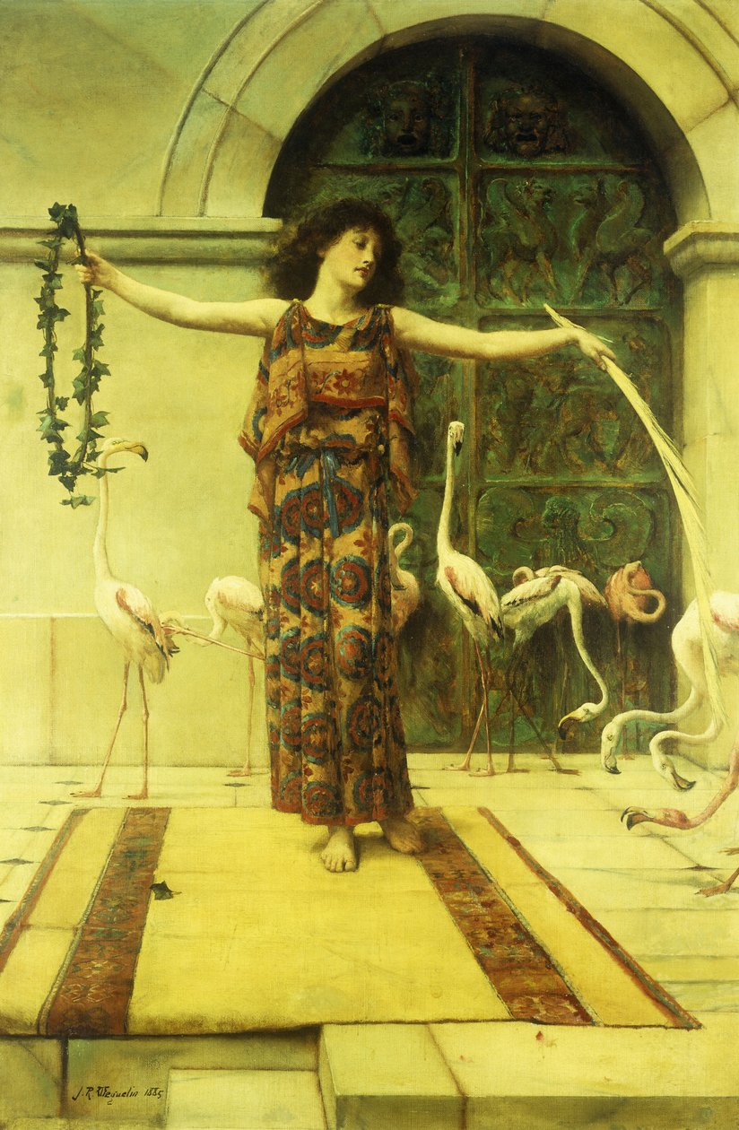 Flamingók tánca, 1885 alkotó: John Reinhard Weguelin