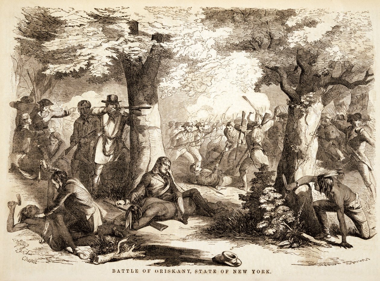 Oriskany-i csata, New York állam, pub. 1867 alkotó: John Reuben Chapin