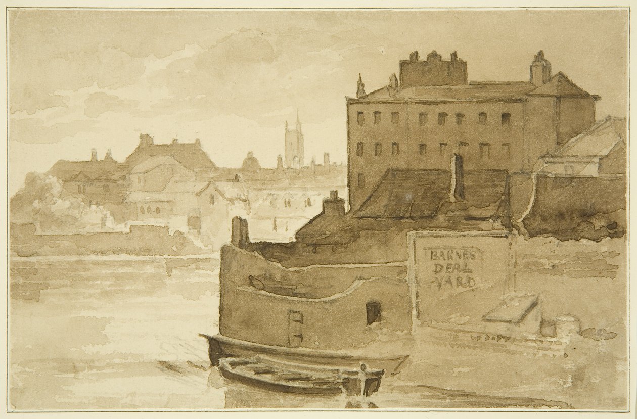 Úszó kikötő, Counterslip (rajz, akvarell) alkotó: John Reverend Eden