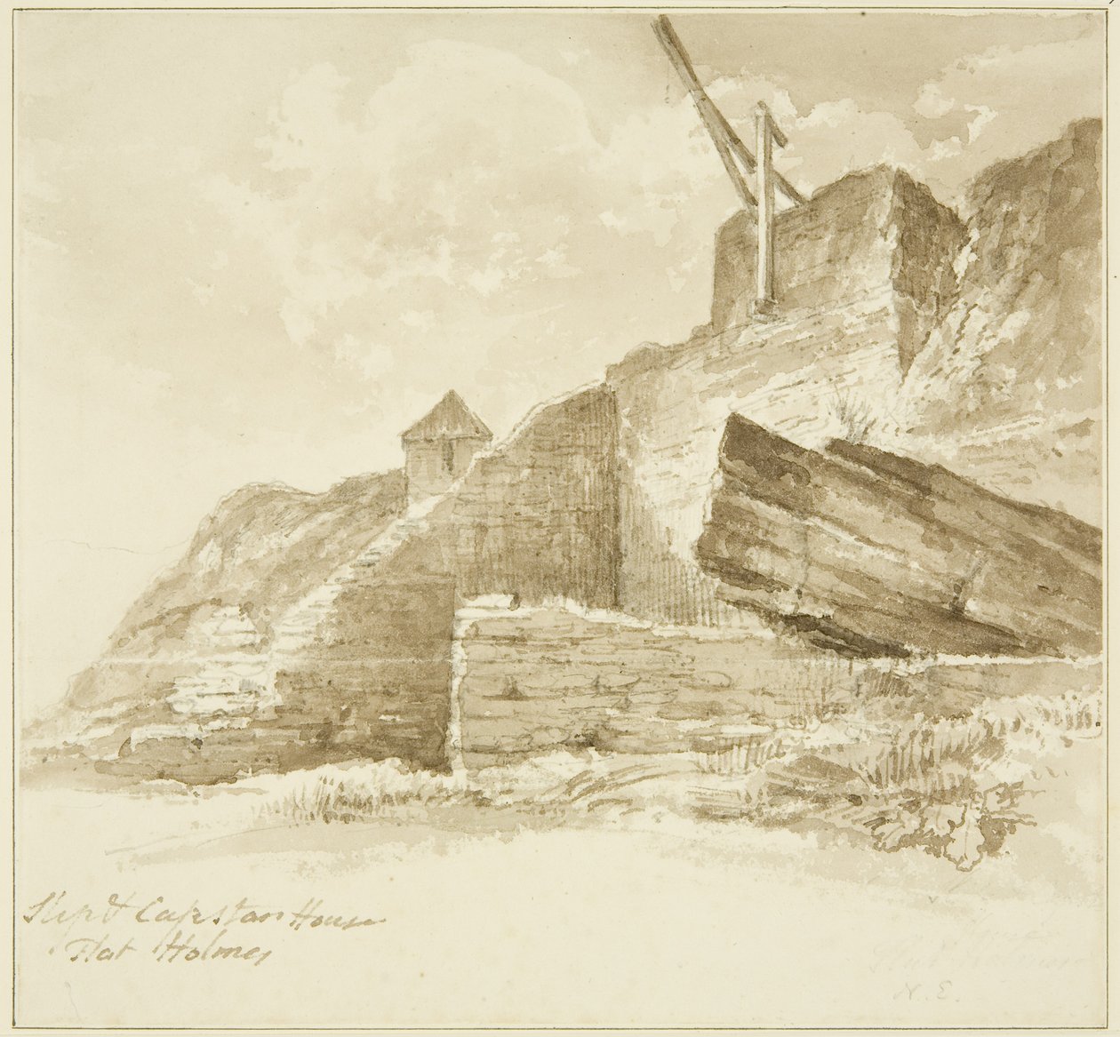 Slip and Capstan House, Flat Holm alkotó: John Reverend Eden