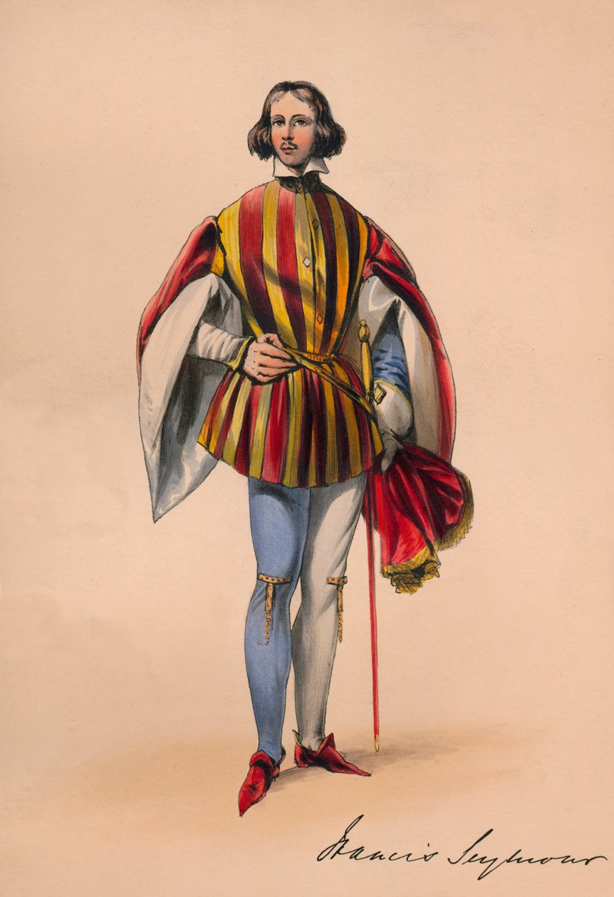 Francis Seymour Victorias Bal Costumé királynő jelmezében, 1842. május 12., 1843. alkotó: John Richard Coke Smyth