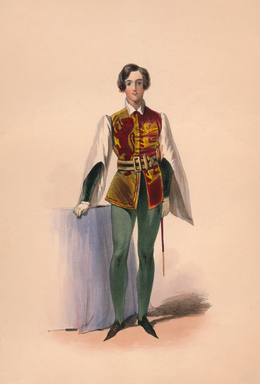 Vendég volt Victorias Bal Costume királynő jelmezében, 1842. május 12-én, 1843. alkotó: John Richard Coke Smyth