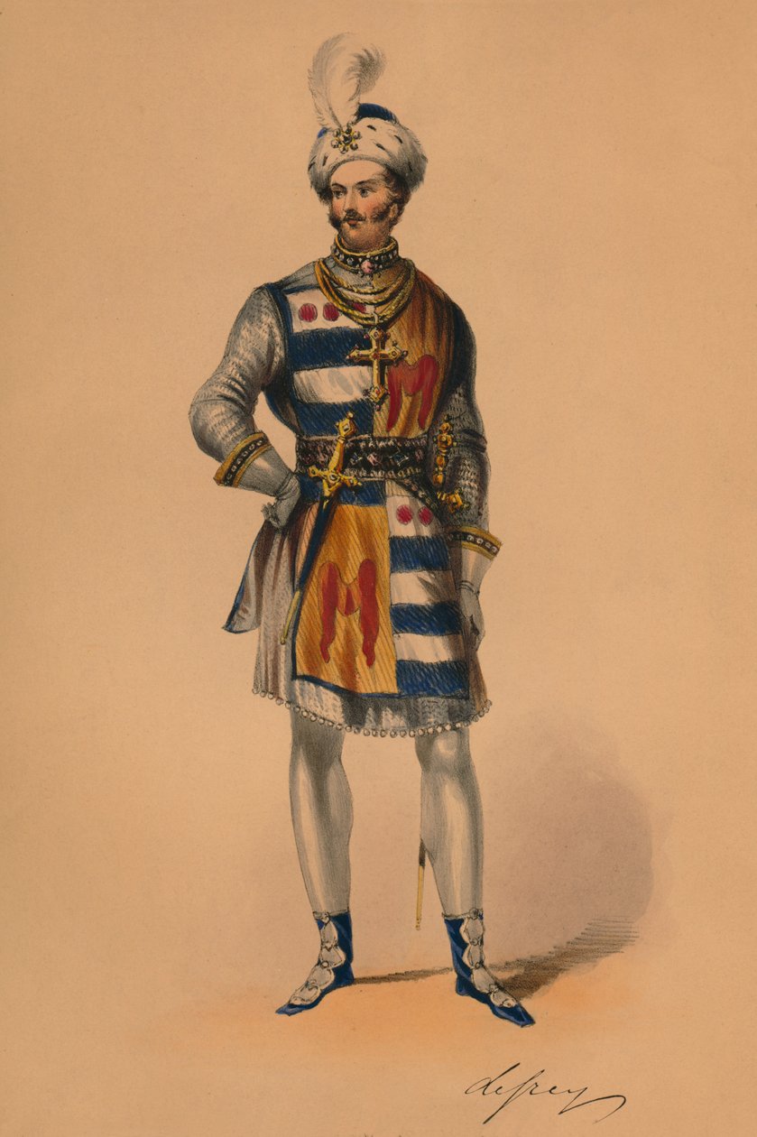 Vendég volt Victorias Bal Costume királynő jelmezében, 1842. május 12-én, 1843. alkotó: John Richard Coke Smyth
