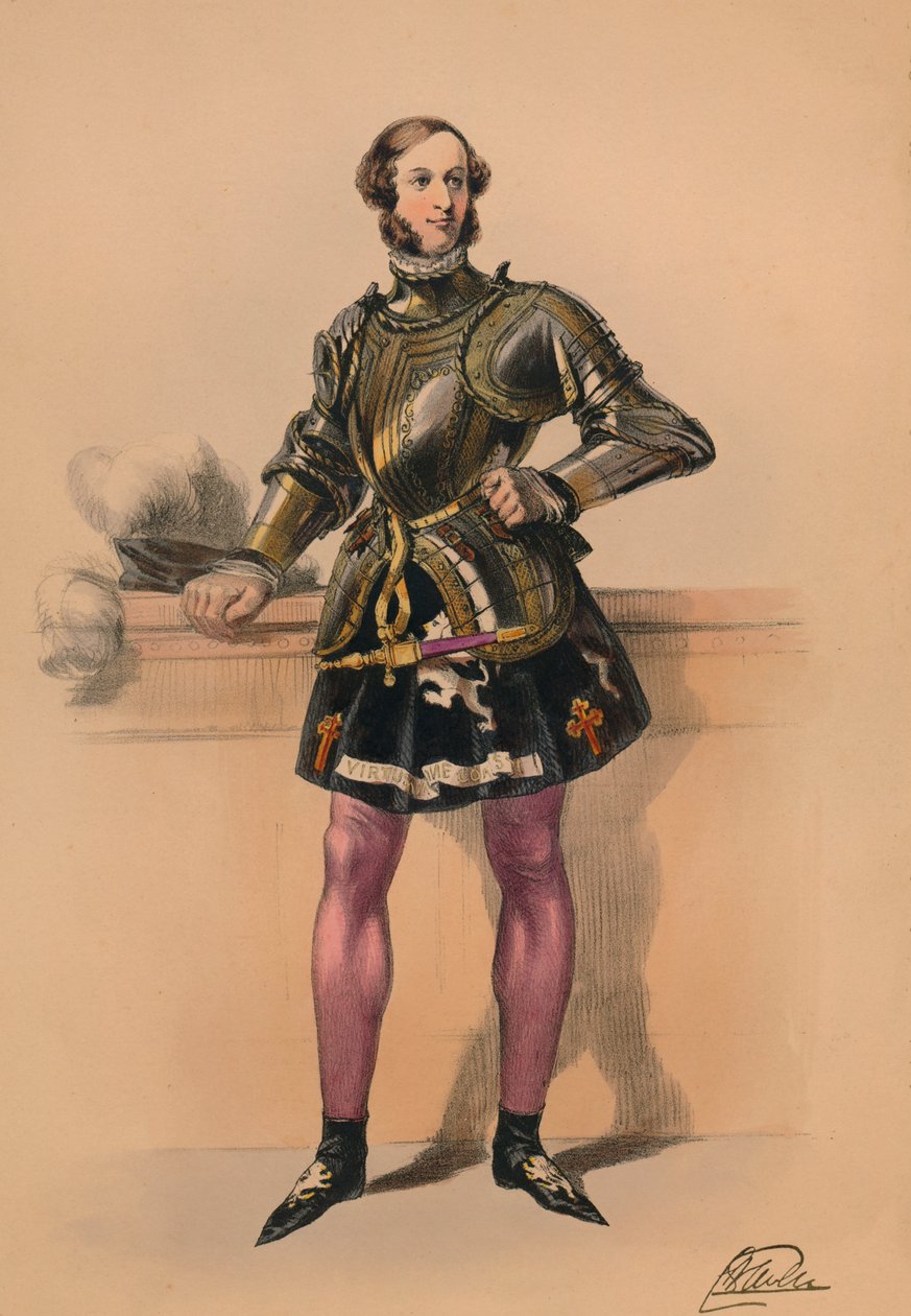 Vendég volt Victorias Bal Costume királynő jelmezében, 1842. május 12-én, 1843. alkotó: John Richard Coke Smyth