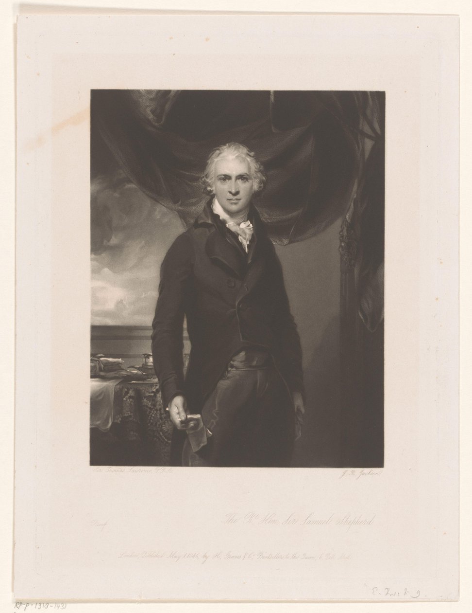 Pásztor Sámuel portréja alkotó: John Richardson Jackson