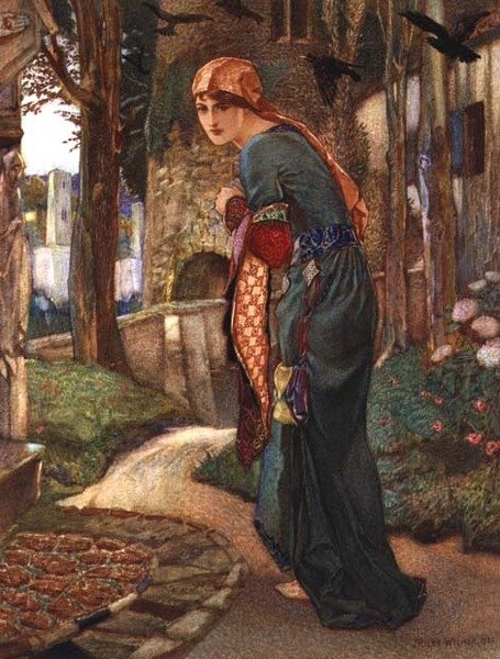 Izabella, Boccaccio Dekameronjából alkotó: John Riley Wilmer