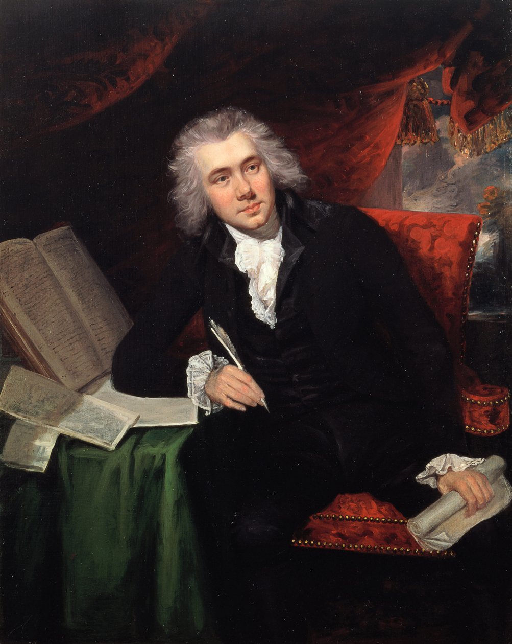 William Wilberforce (1759-1833) portréja, 29 éves (olaj, vászon) alkotó: John Rising