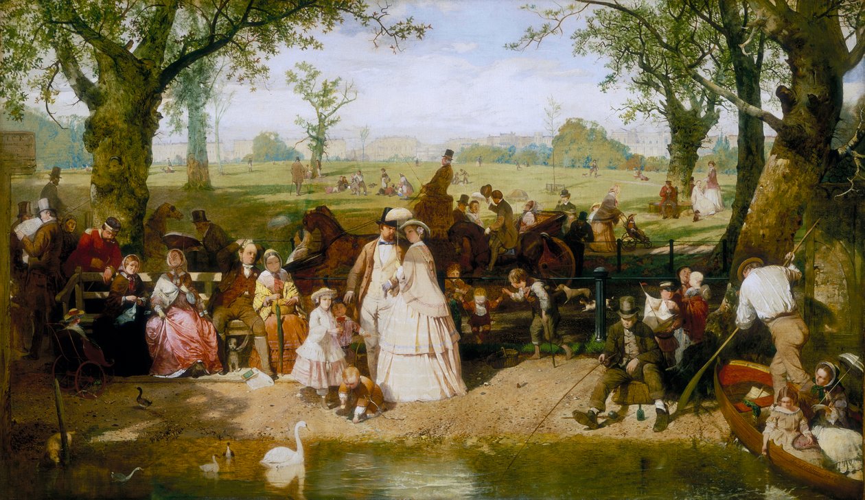 „Egy nyári nap a Hyde Parkban”, 1858 alkotó: John Ritchie