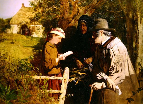 Hírek egy távoli vidékről (olaj, vászon) alkotó: John Ritchie