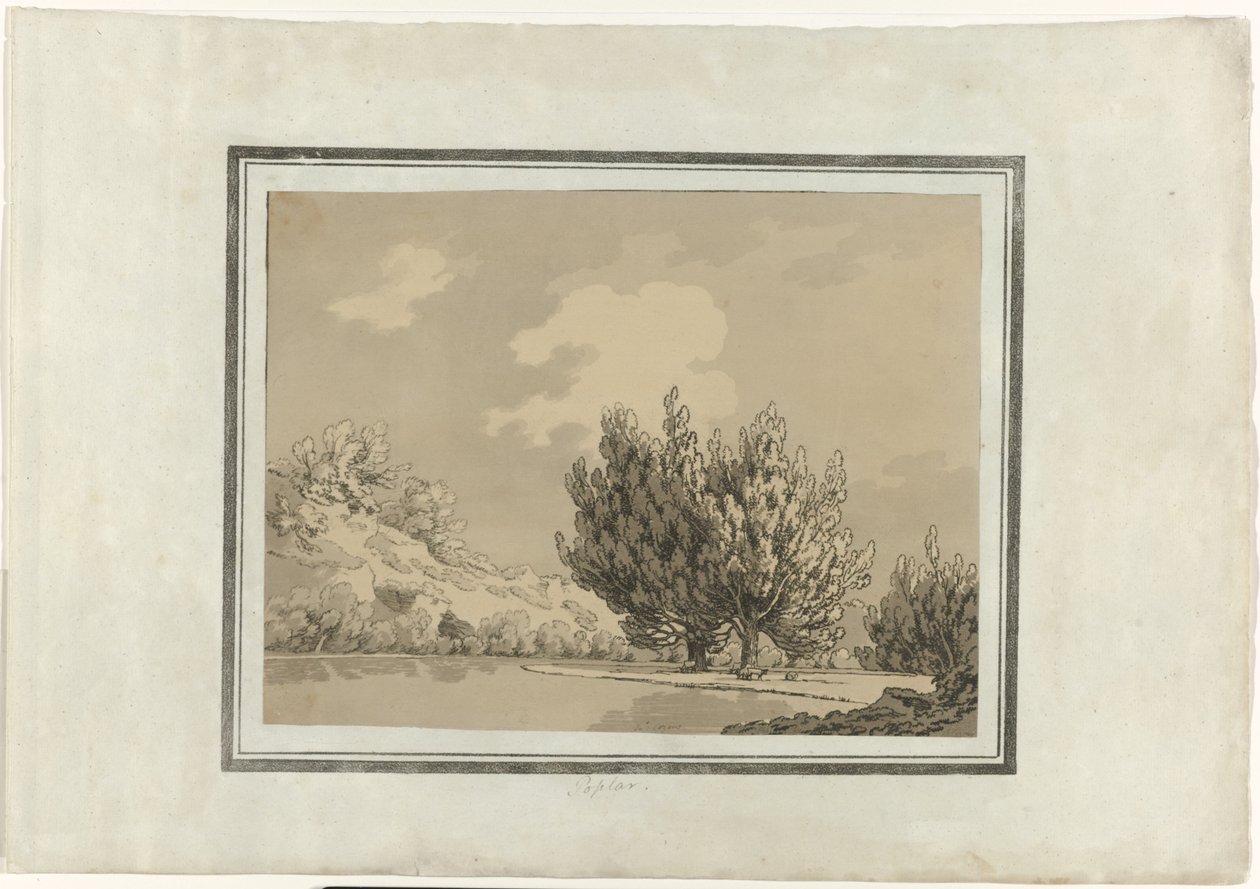 Nyárfa alkotó: John Robert Cozens (signed by artist)