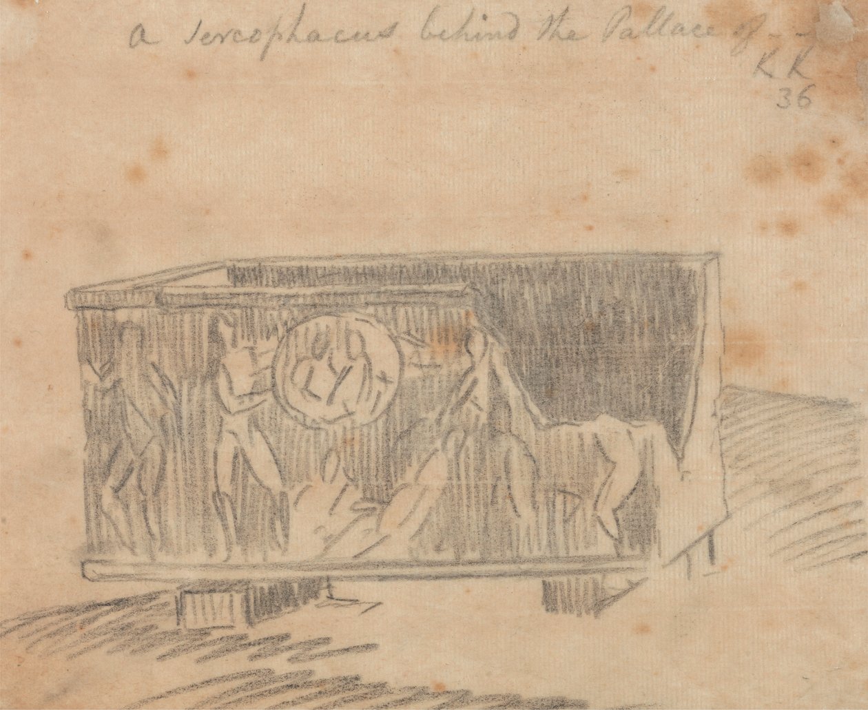 Szarkofág a palota mögött alkotó: John Robert Cozens