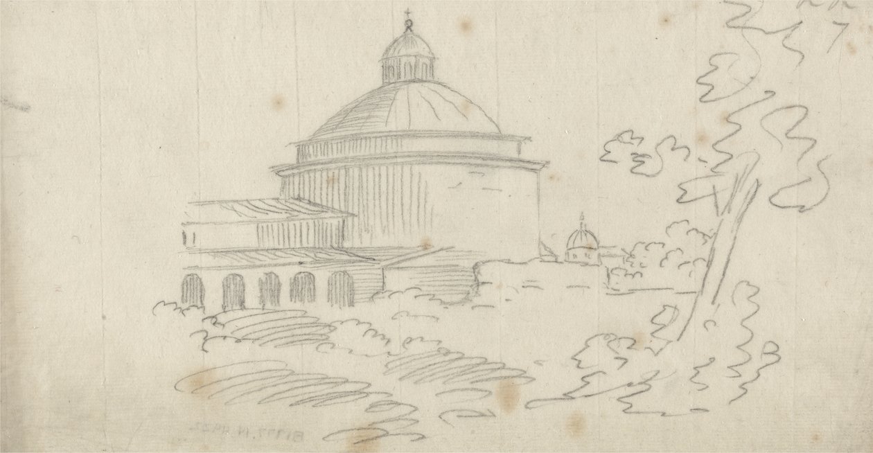 Ariccia (grafit papíron) alkotó: John Robert Cozens