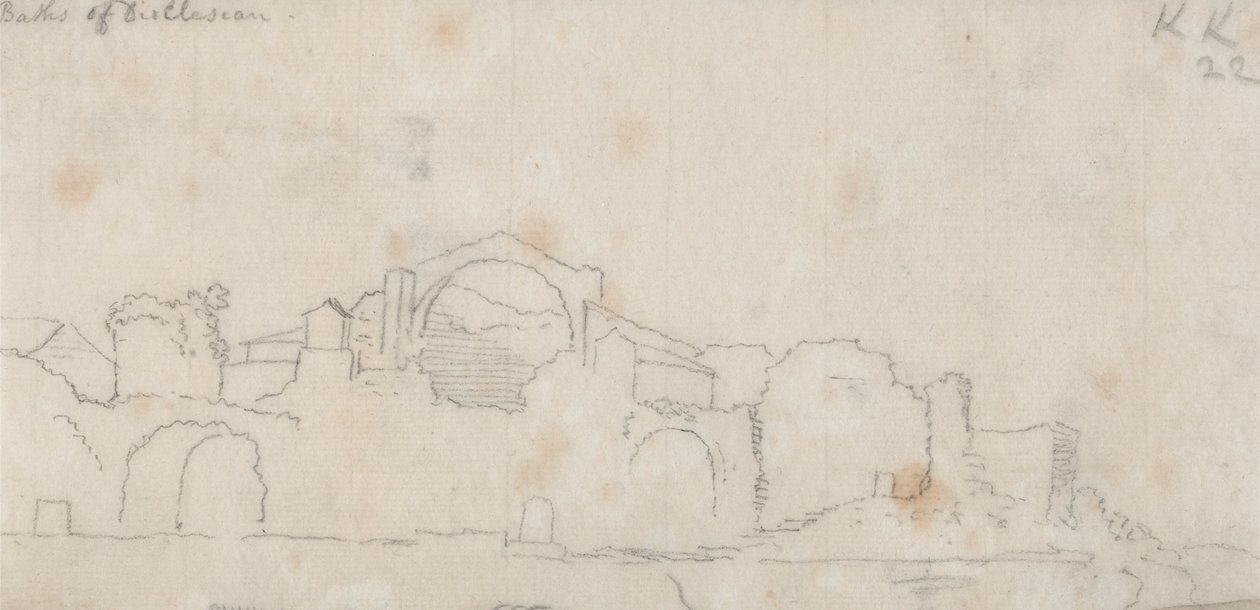 Dioclesiánus fürdői alkotó: John Robert Cozens