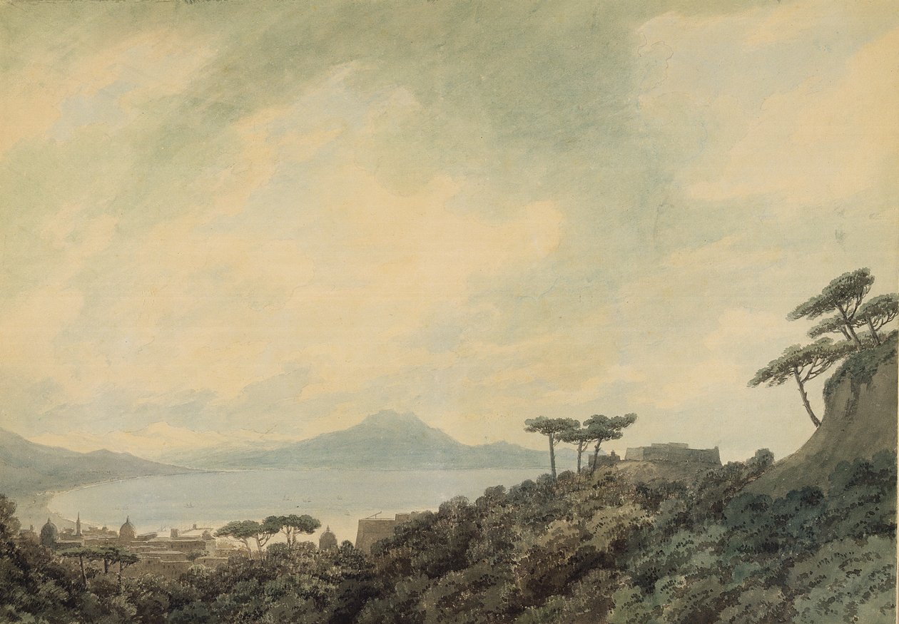 Nápolyi-öböl Capodimonte-ból alkotó: John Robert Cozens