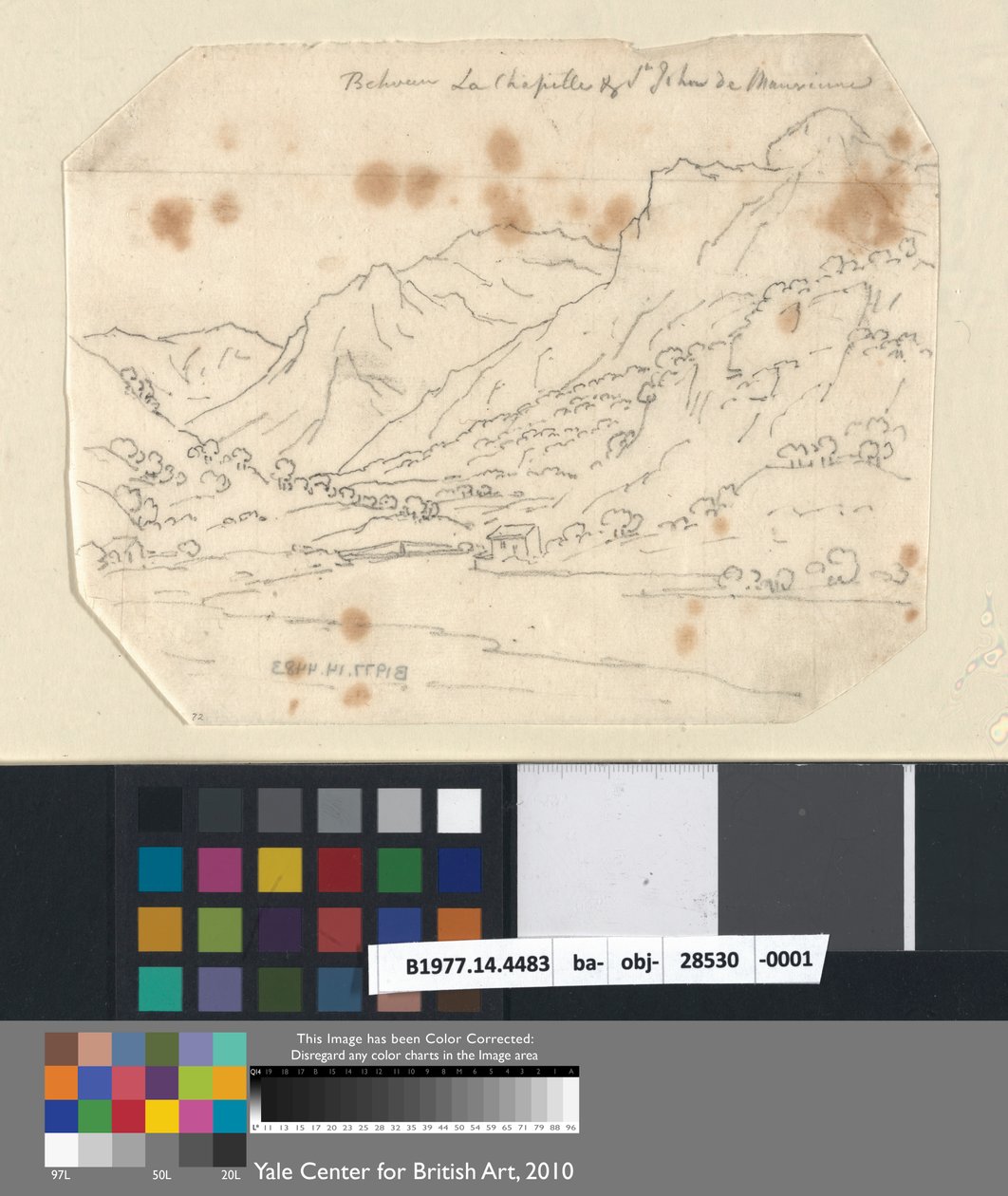 La Chapelle és St. John de Maurienne között alkotó: John Robert Cozens