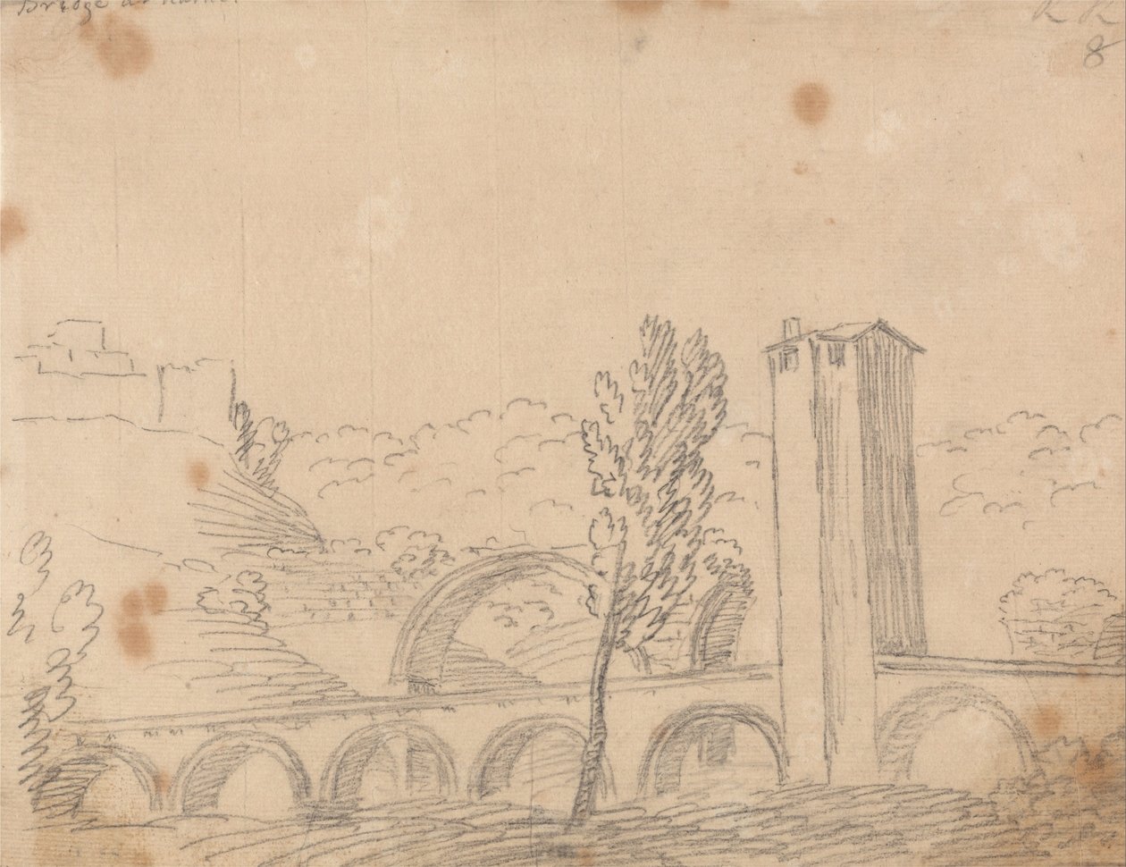 Híd Narninál alkotó: John Robert Cozens